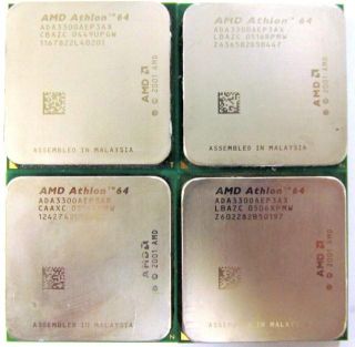 lot of 4 amd athlon 64 3300 processors cpu untested