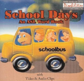 School Days American Sign Language Word Book Software