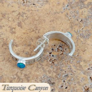 Navajo Native American Blue Lab Opal Earrings SKU 222188