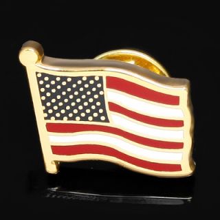 AMERICAN USA FLAG GOLD PLATED LAPEL PIN BADGE HAT PIN TIE TACK PIN 