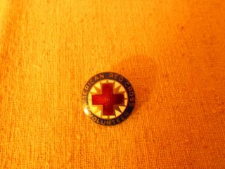 WWII American Red Cross Volunteer Sterling Silver Pin Military