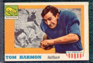 1955 Topps All American Football 35 Tom Harmon EX OC University of 