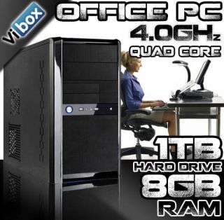 Vibox AMD Quad Core 1TB 8GB DDR3 RAM Desktop Computer PC Office Home 