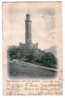 UK Edinburgh Nelson Monument Calton Hill 1903 Postcard
