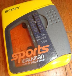 ღ♥sony Sports Am FM Walkman Radio Tape Cassette Wm FS397 
