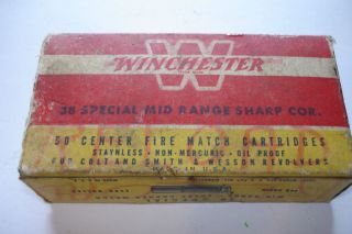 Vintage Winchester 38 Special Ammo Box Empty
