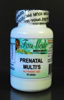 Prenatal multi vitamins pregnancy vitamins folic acid 60 tablets