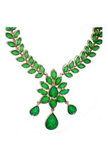 Amrita Singh New Dune Gold Plated Evergreen Necklace Collier Halskette 