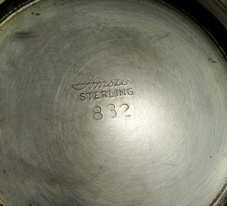 Amston Silver Co. Sterling Gold Wash 925 Sugar Bowl Creamer Set 832 
