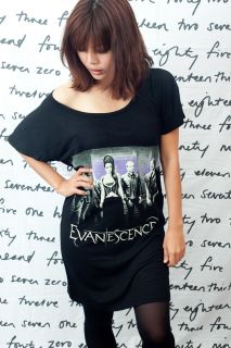 Evanescence Amy Lee Punk Rock Women T Shirt Dress Tank Top Tunic Size 