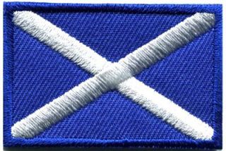 Flag of Scotland Scottish st. andrews cross applique iron on patch 