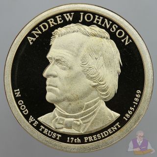 2011 s Presidential Dollar Andrew Johnson Gem Deep Cameo Proof US Coin 