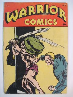 WARRIOR COMICS #1 H.C. BLACKERBY 1945 WING BRADY THE IRON MAN MARK 