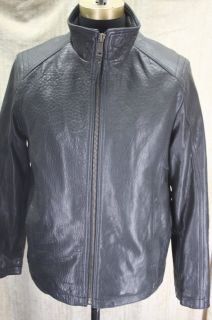 Marc New York Andrew Marc Nelson Black Leather Jacket Coat Size 