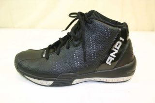 and1 rebel basketball shoes boys size 5 black nib