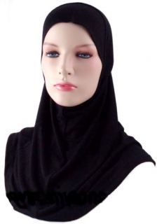 Black Islamic Hijab Amira Hijab 1 Piece