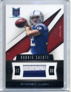 andrew luck 2012 panini momentum rookie patch # d 49