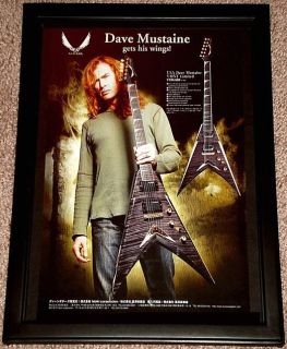 Dave Mustaine Megadeth Dean VMNT Limited Framed Promo