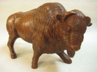 red mill resin pecan shells carved water buffalo figurine