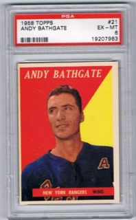 21 andy bathgate graded psa 6 condition look clear scans feel free to 