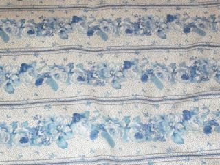 Andover Gail Kessler Aunt Beas Rose Blue Floral Repeating Stripe 3 