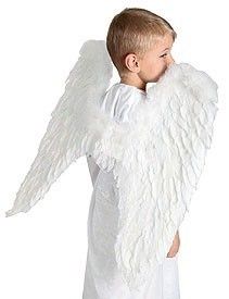 Angel Wings Haloween Costume Set White Real Feather Marabou Fairy 