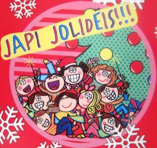Christmas Gift Wrap Wrapping Paper Japi Jolideis Happy Holidays Party 