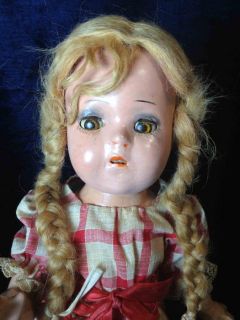 McGuffey Ana 1930s composition doll, long braids
