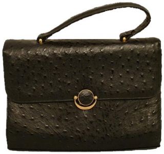 Andrew Geller Black Faux Ostrich Handbag 1960’S