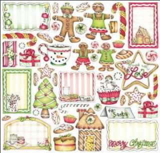 12x12 Creative Imaginations Sweets for Santa Scrapbooking Stickers 