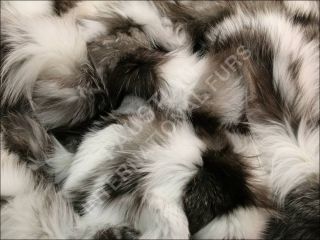 490 Shadow Fox Fur Blanket Fur Rug with OA Label Real Fur Genuine Fox 