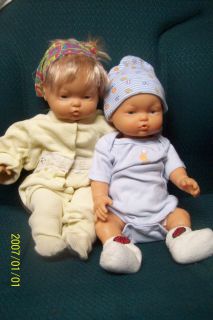 Baby Doll Anatomically Correct Boy Vinyl Stuffed Body Sister Doll Both 