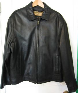 Andrew MARC NEW YORK Black LEATHER JACKET COAT Removable Quilted Liner 