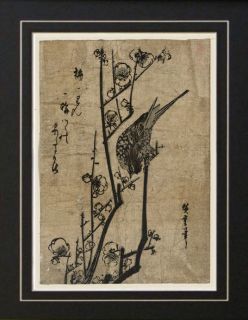 Ando Hiroshige Warbler Bird Painting Japanese Woodcut