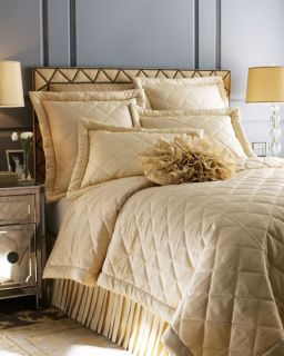 Ann Gish Big Diamond Silk Quilted Coverlet King Mica