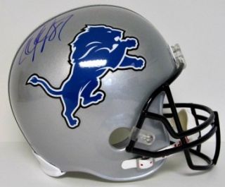 Calvin Johnson Autographed Detroit Lions Full Size Helmet SI