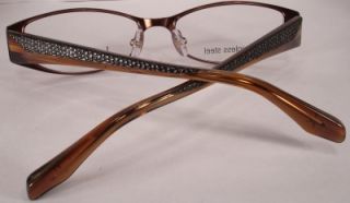 Nicole Miller Eyeglass Eyewear Frame Demure Nutmeg Brown Designer 