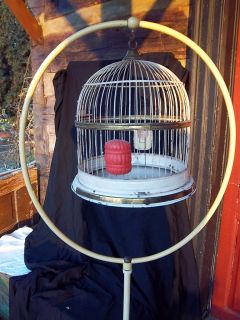 Antique Andrew Hendryx Bird Cage and Stand