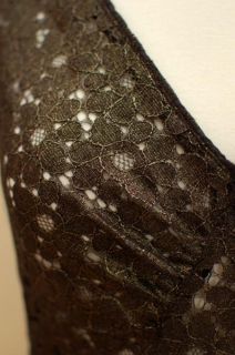 Anna Sui Dress Sheath Semi Sheer Black Gold Sleeveless Knee Length Sz 