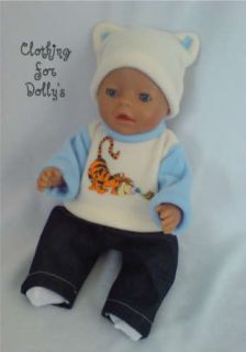 Baby Boy Dolls Clothes Outfit Fit Annabell 14 19 TI1