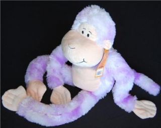 NWT Toys R Us ANIMAL ALLEY Plush Monkey Velcro Hands 30 Purple 