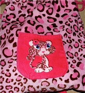 pink leopard print beach towel and backpack set new search