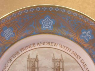 Prince Andrew Sarah Ferguson Commemorative Wedding Plate Royal Doulton 