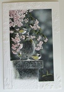 Anniversary or Wedding Greeting Card Chickadee Couple Spring Cascade 