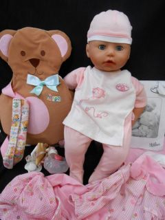 BABY ANNABELL INTERACTIVE DOLL by ZAPF CREATIONS W ACCESSORIES BOOKLET 