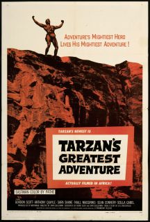 Tarzans Greatest Adventure 1959 Original U s One Sheet Movie Poster 