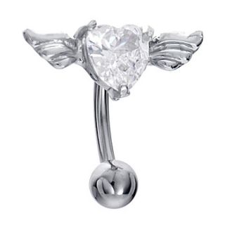 This top down navel ring adorns your belly button piercing with a 
