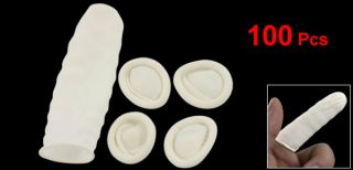 100 Pcs Ivory Latex Anti Static Clean Room Finger Cots for Electronic 