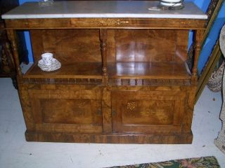 Antique Walnut Server Sideboard Buffet or Console Made in England
