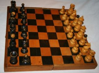 antique austrian coffee shop chess set c 1900 w box